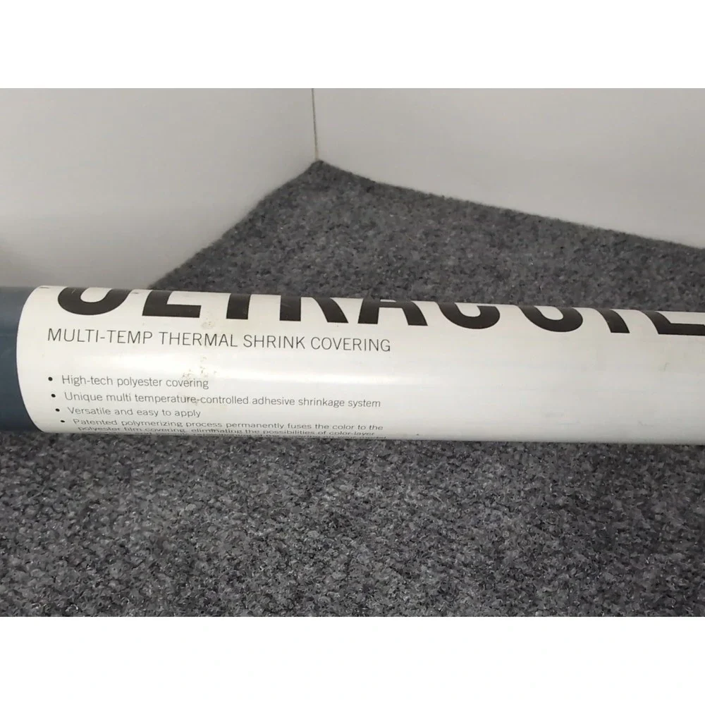 Hangar 9 Ultracote Multi-Temp Thermal Shrink Airplane Covering Dark Gray READ‎